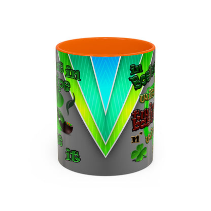 celtics logo - Accent Mug (rainbow split)