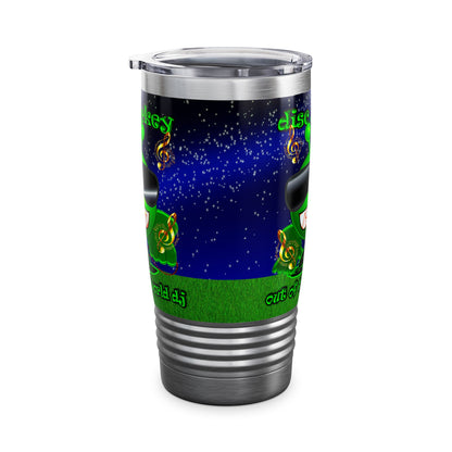 disc jockey - Ringneck Tumbler, 20oz ('snoops' background)