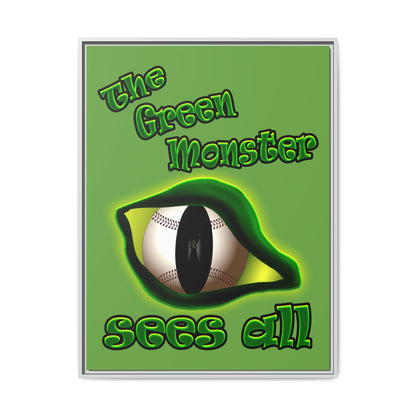 green monster - framed canvas art (green)
