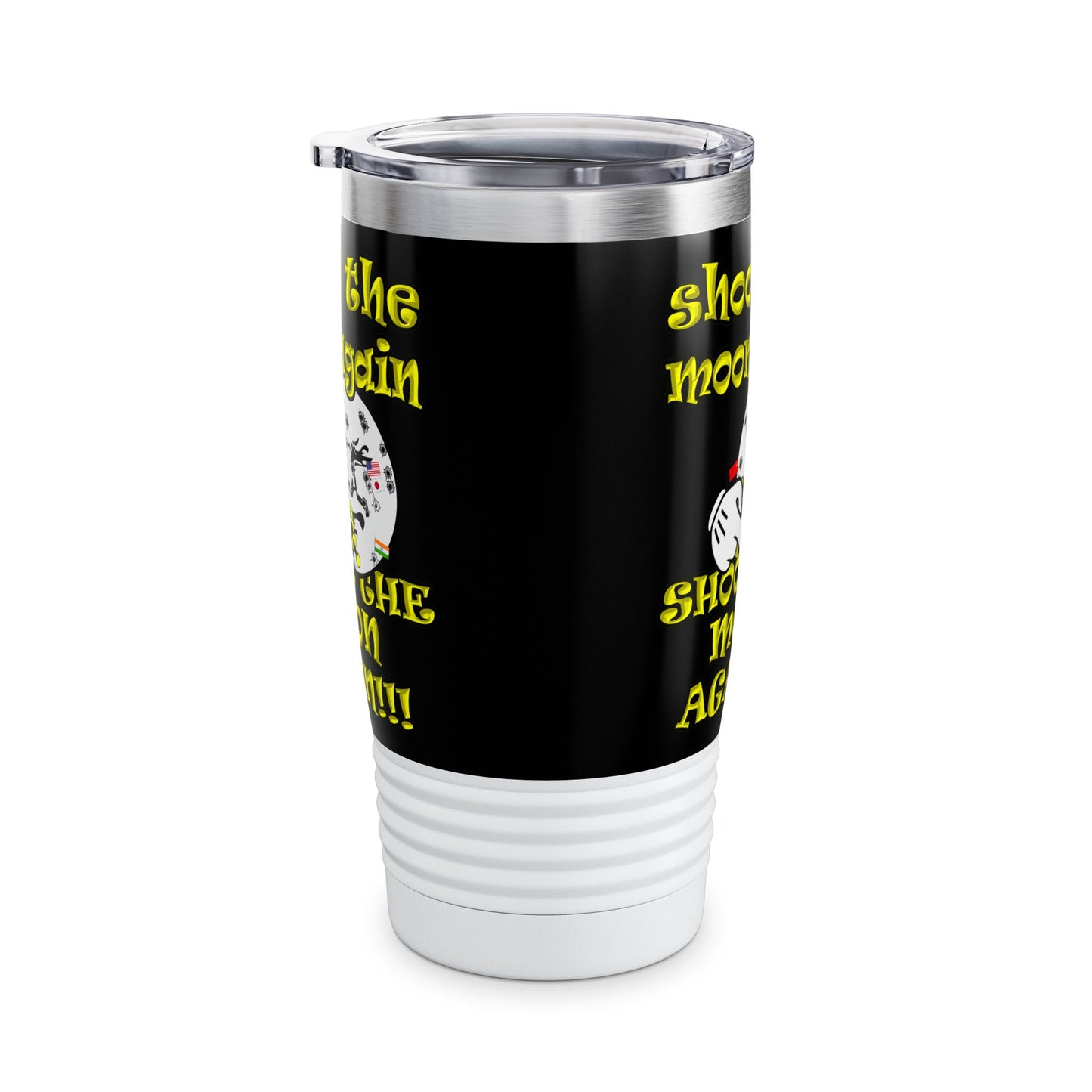 shoot the moon again - Ringneck Tumbler, 20oz (black)