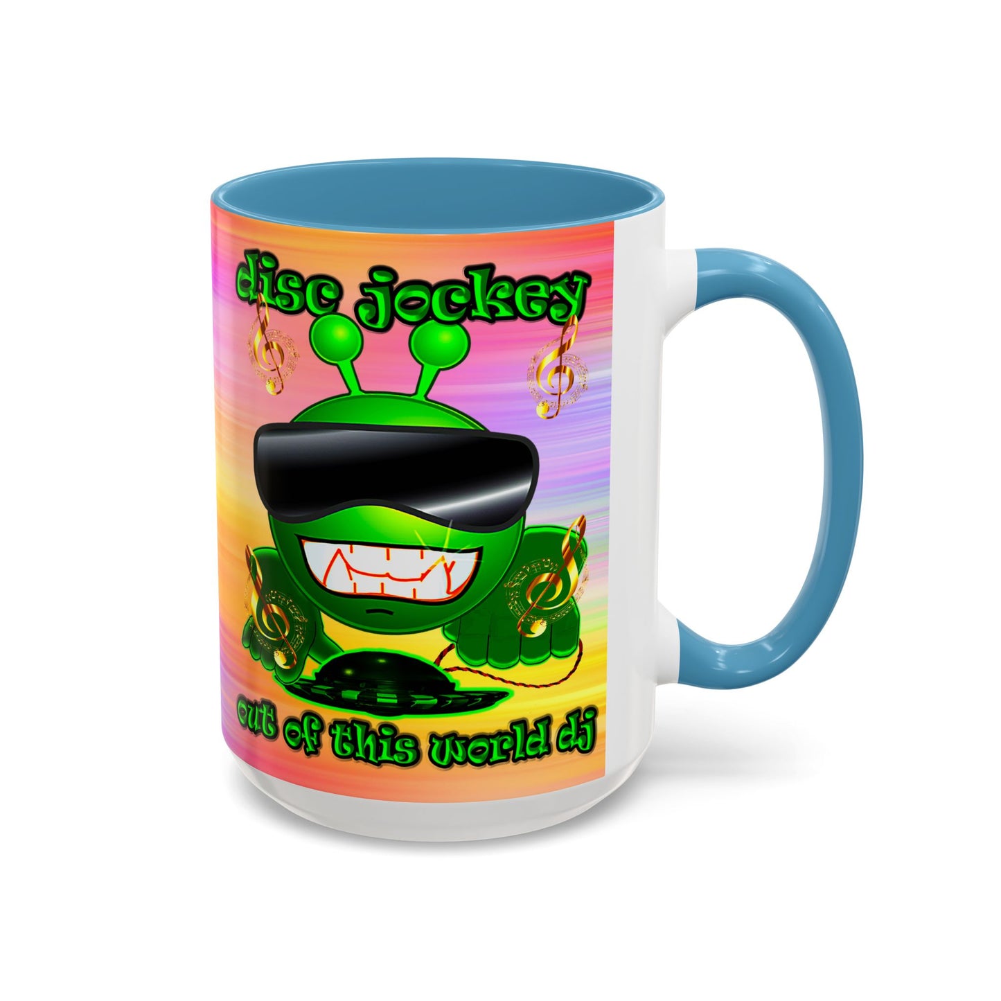disc jockey - Accent Mug (color blur)