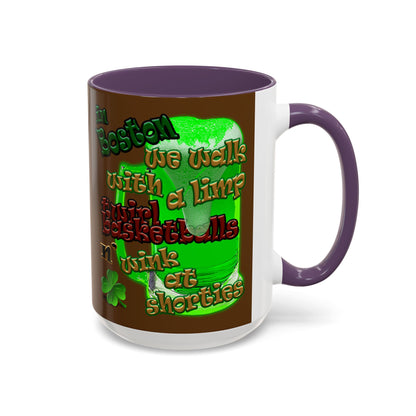 celtics logo - Accent Mug (brown)