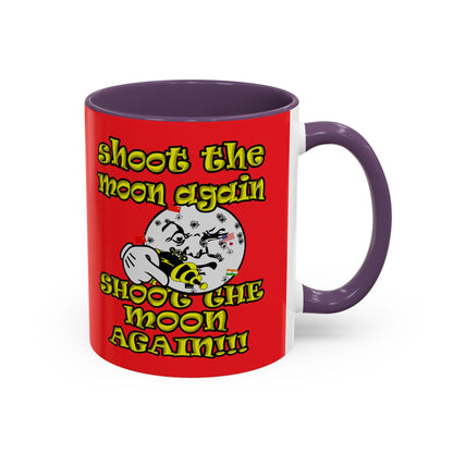 shoot the moon again - Accent Mug (red)