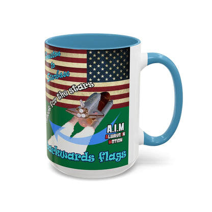 shoot for the stars - Accent Mug (dark green)