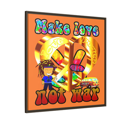 love peace - framed canvas art (crusta)