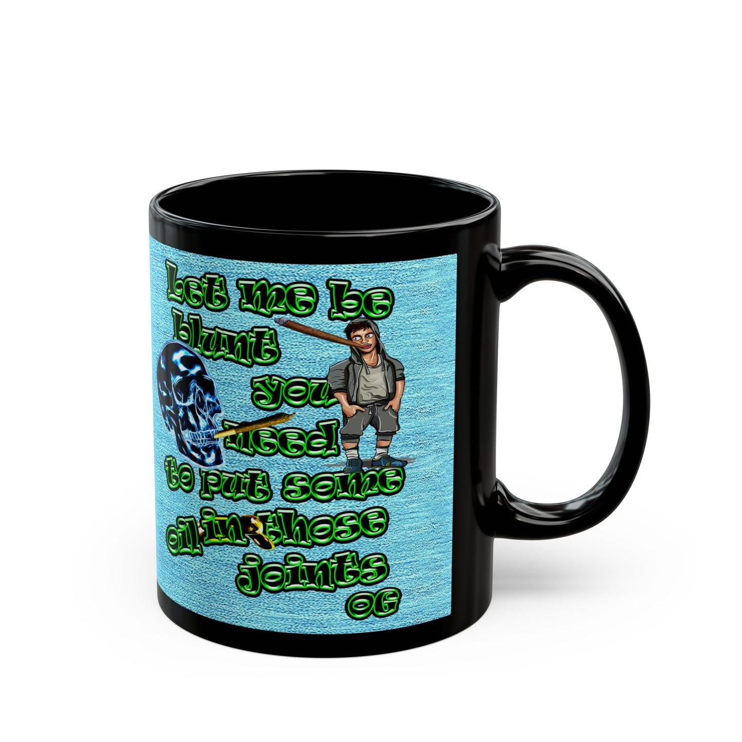 og - Black Mug (faded blue)