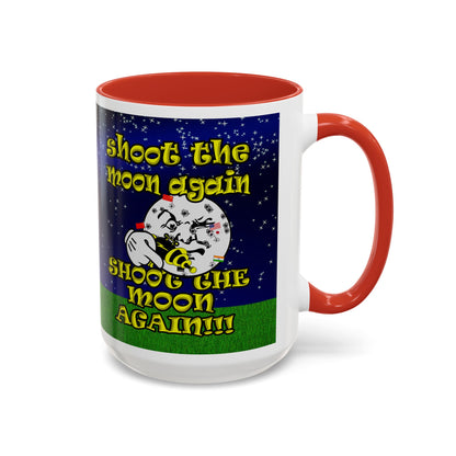 shoot the moon again - Accent Mug ('snoops' background)