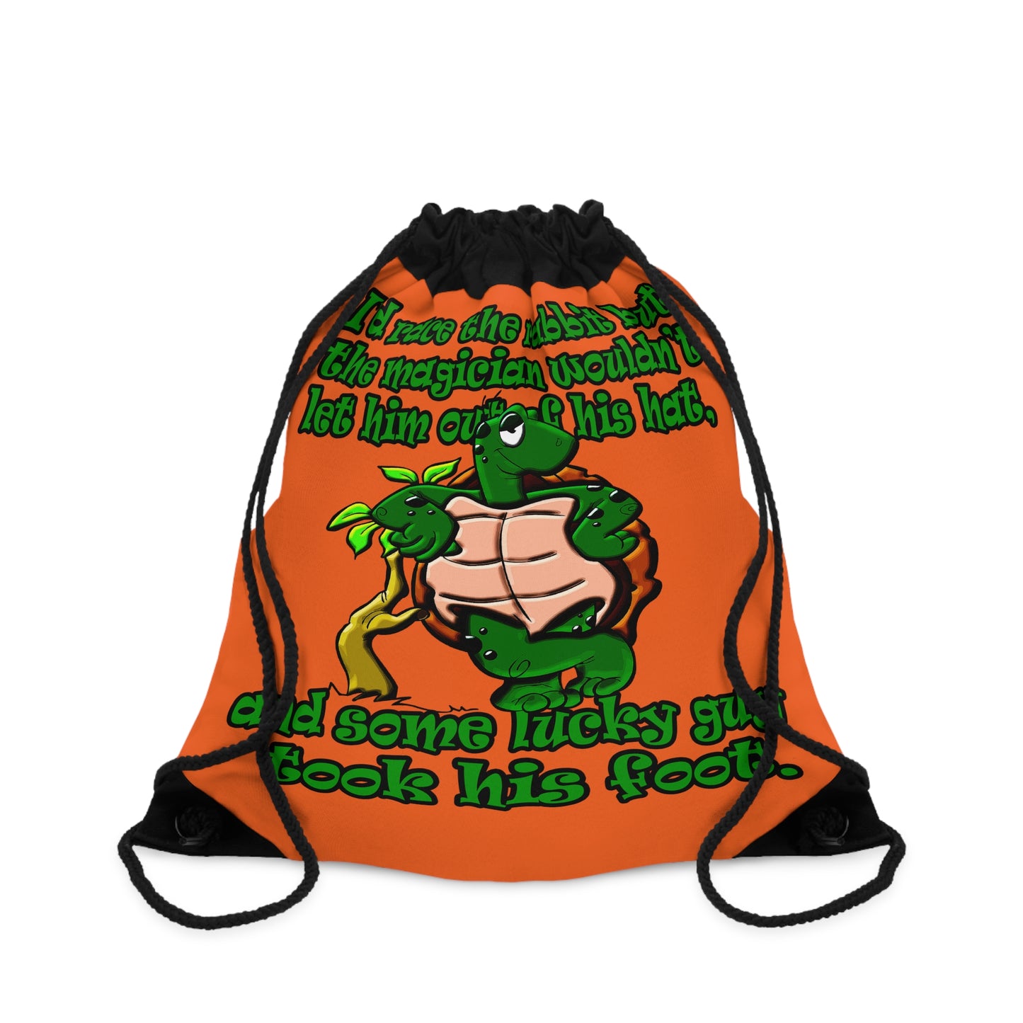 turtle race - Drawstring Bag (orange)
