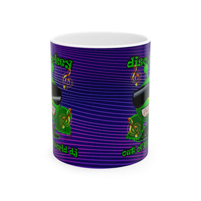disc jockey - White Mug (purple wave)