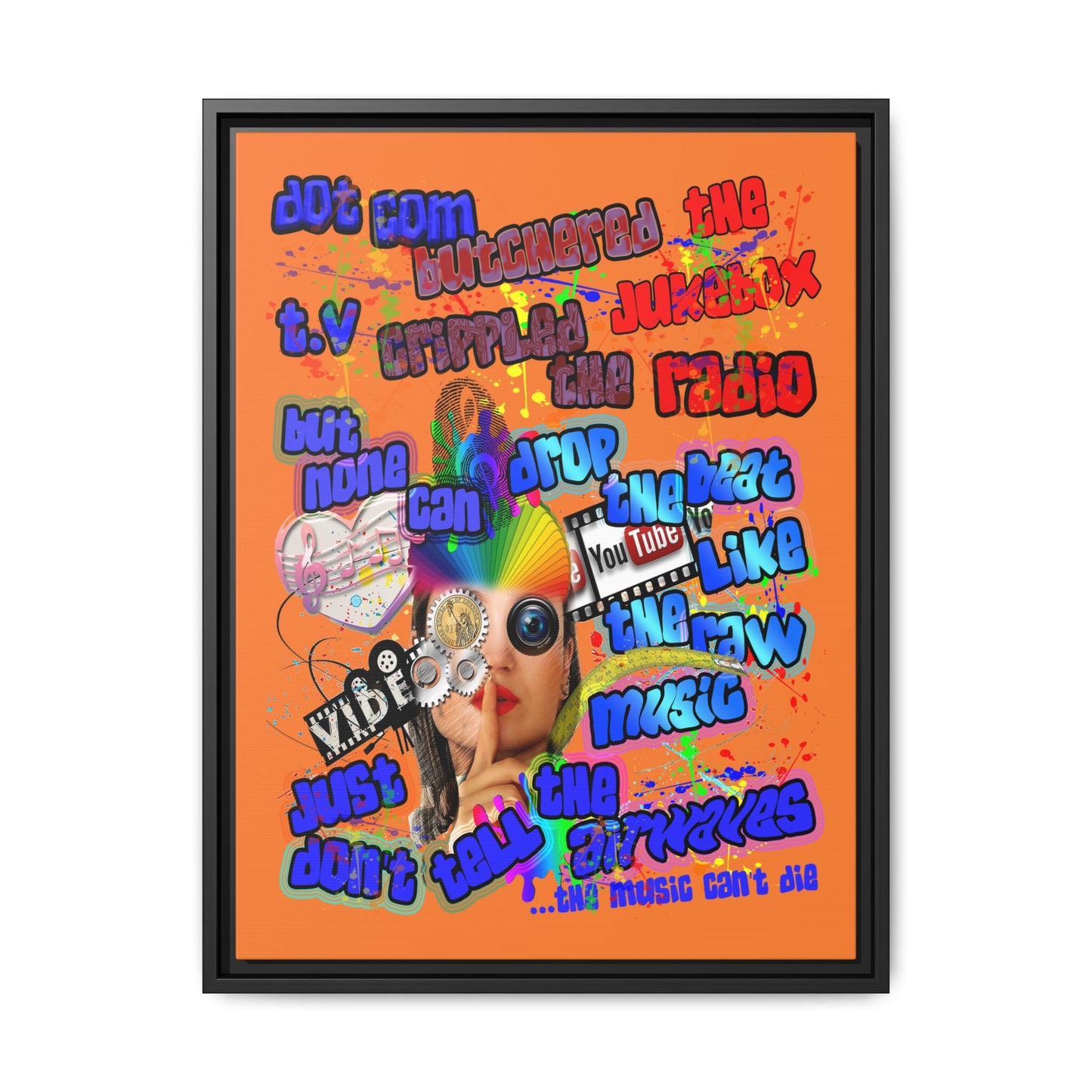 drop the beat - framed canvas art (crusta)