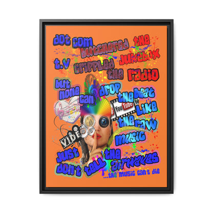 drop the beat - framed canvas art (crusta)