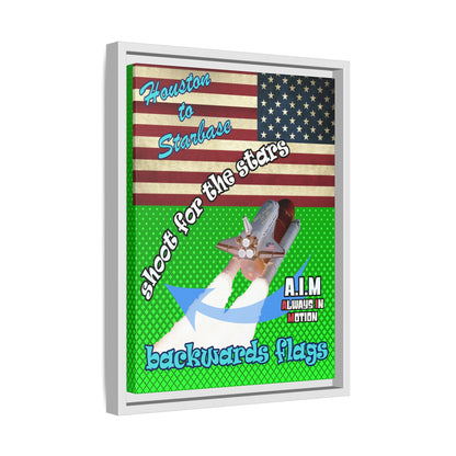 shoot for the stars - framed canvas art (logo green)