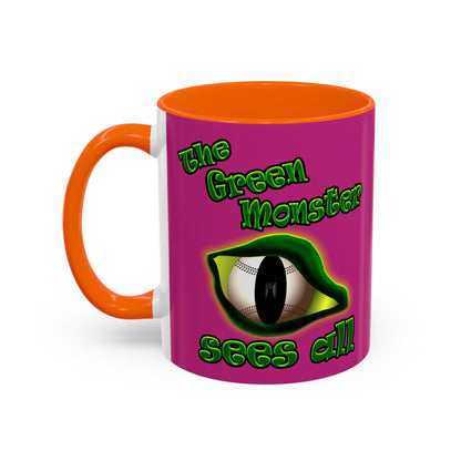 green monster - Accent Mug (pink)