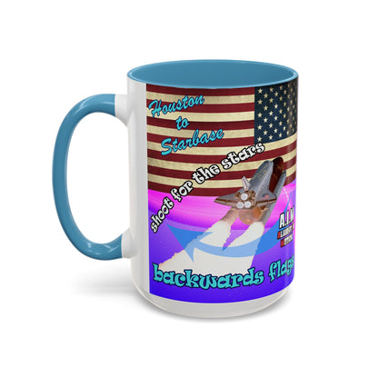 shoot for the stars - Accent Mug (purple-pink wave)