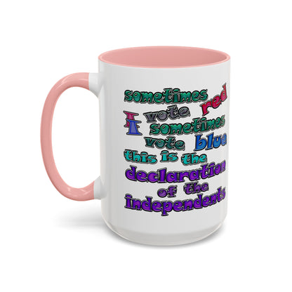declaration of the independents - Accent Mug (white)