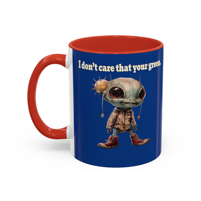 I don't care that your grey - Accent Mug (dark blue)