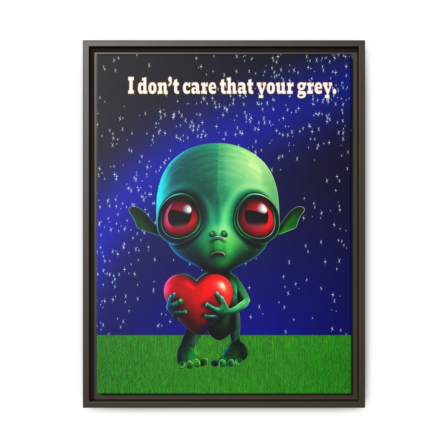 I don't care that your grey - framed canvas art ('snoops' background)
