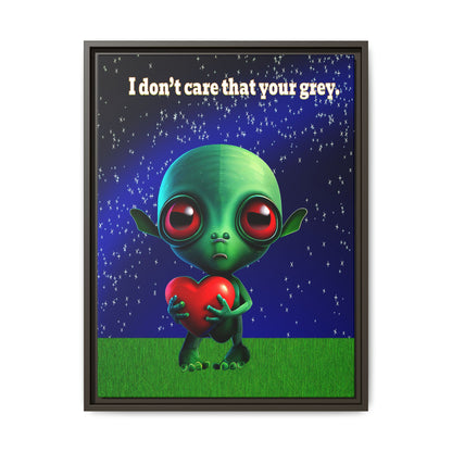 I don't care that your grey - framed canvas art ('snoops' background)