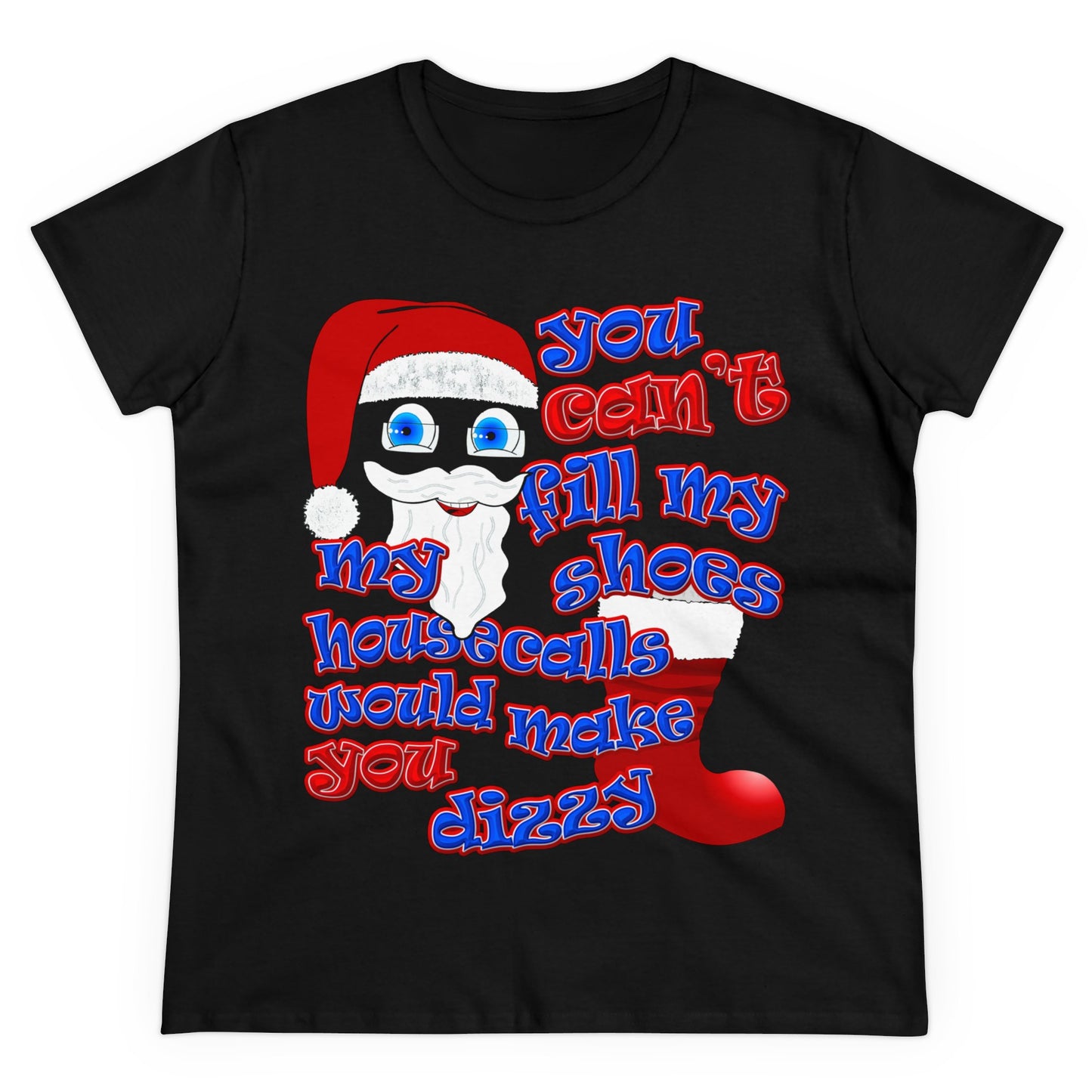 santa's shoes - Women's Midweight Cotton Tee