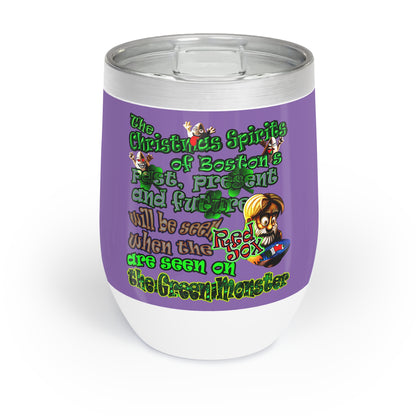 christmas spirits of boston - Chill Wine Tumbler (light purple)