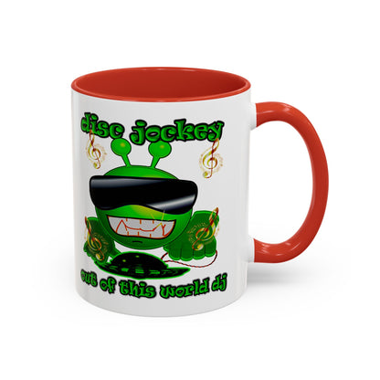 disc jockey - Accent Mug (white)