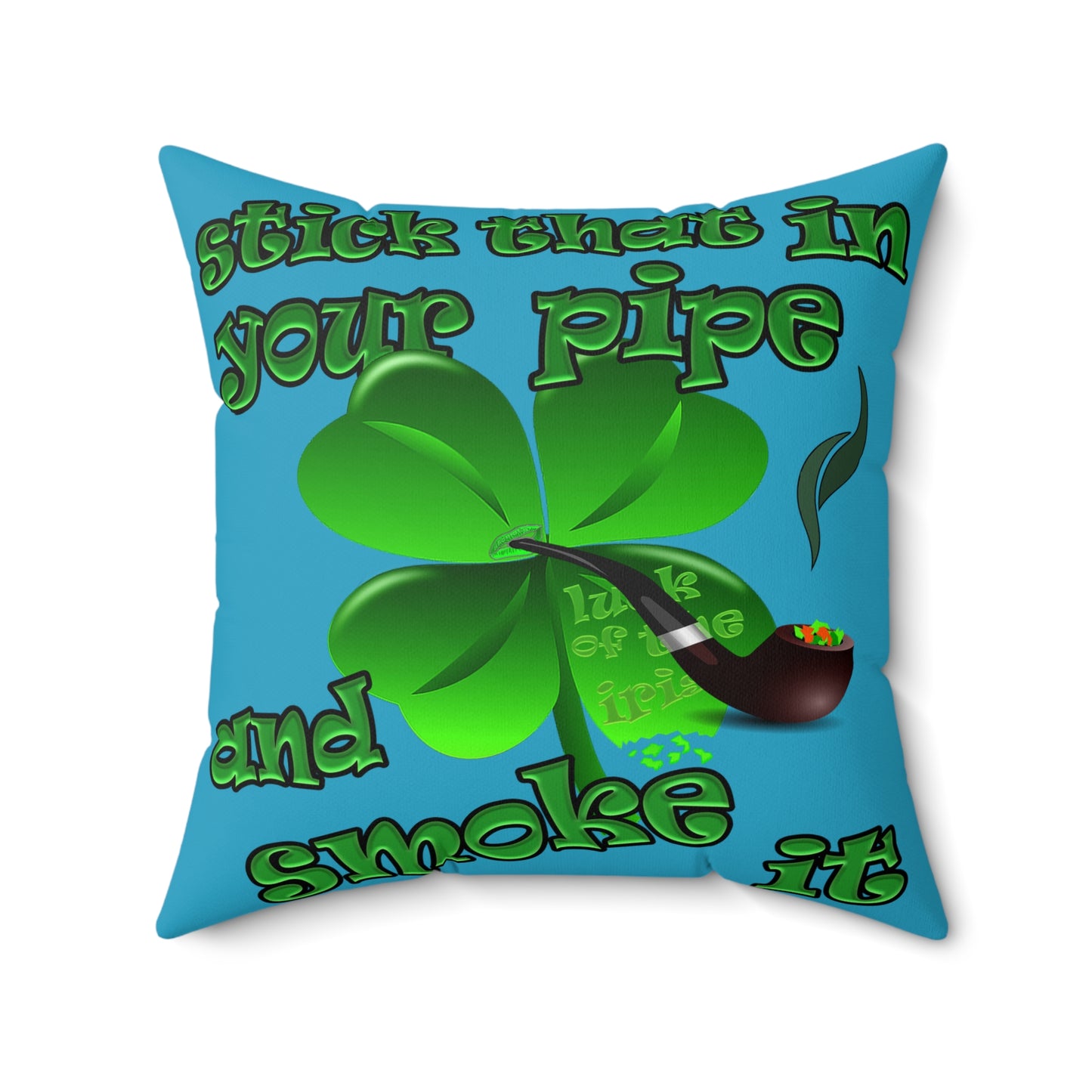 celtics logo - Spun Polyester Square Pillow - (turquoise)