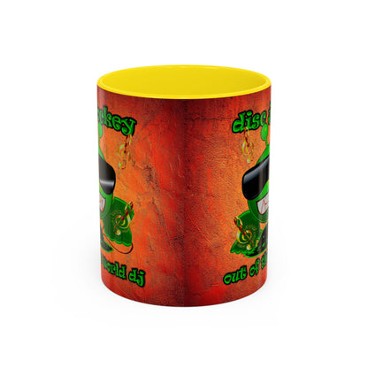 disc jockey - Accent Mug (burnt orange)