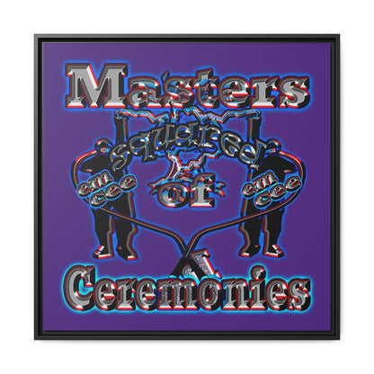 em cee squared - framed canvas art (purple)