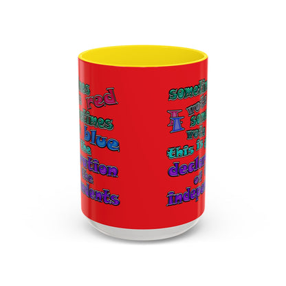 declaration of the independents - Accent Mug (red)