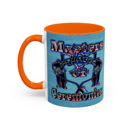 em cee squared - Accent Mug (faded dark blue)