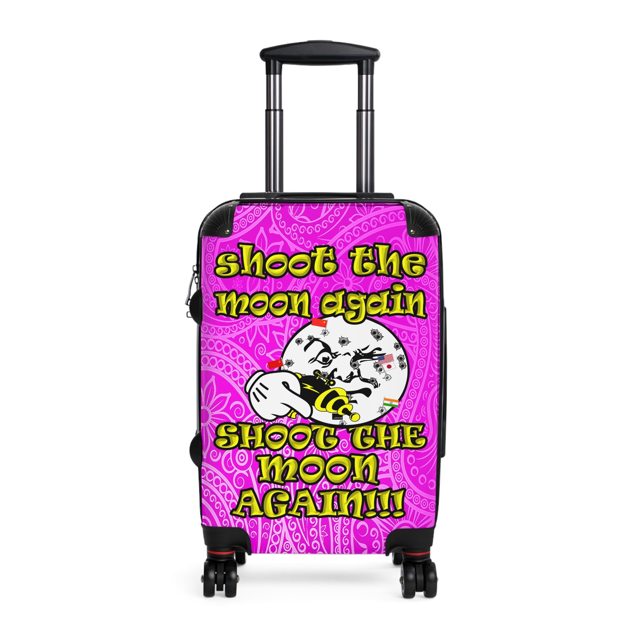 shoot the moon again - Suitcase (pink swirl)