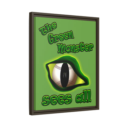 green monster - framed canvas art (green)