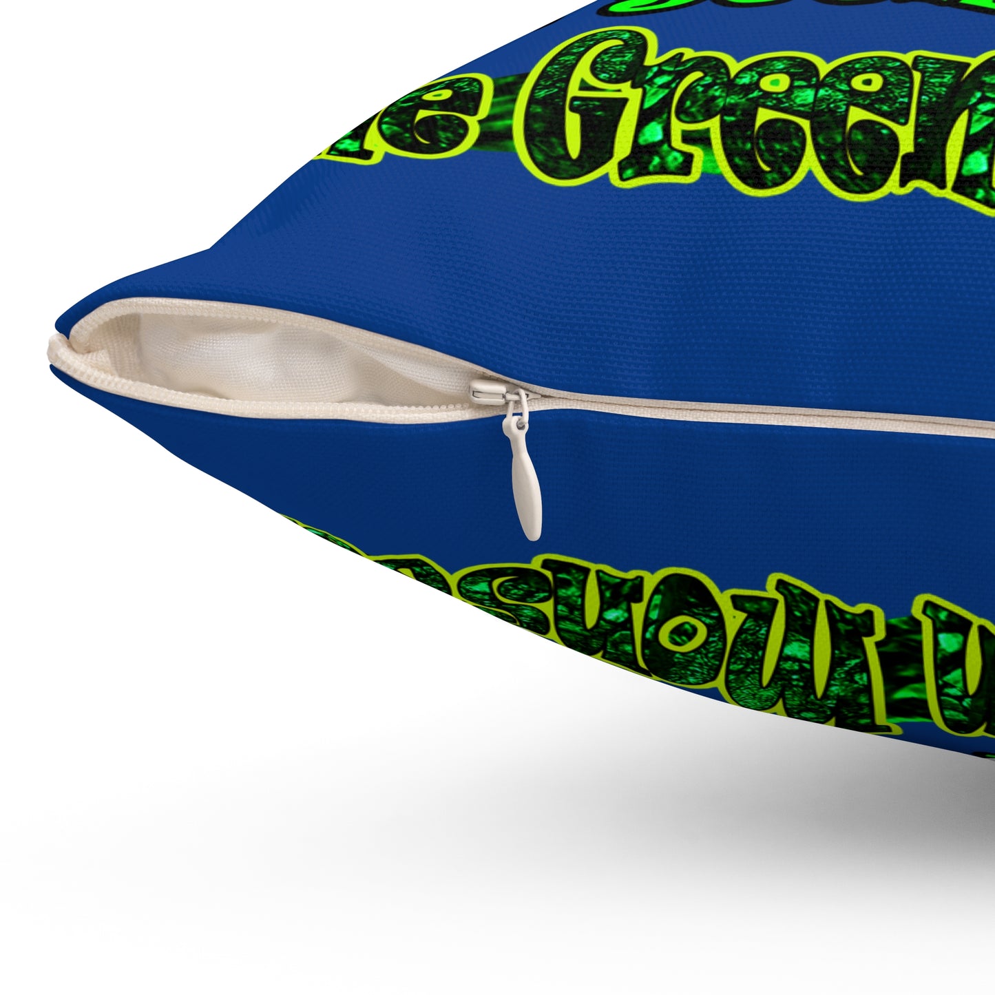 christmas spirits of boston - Spun Polyester Square Pillow - (dark blue)