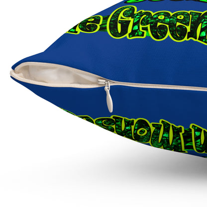 christmas spirits of boston - Spun Polyester Square Pillow - (dark blue)