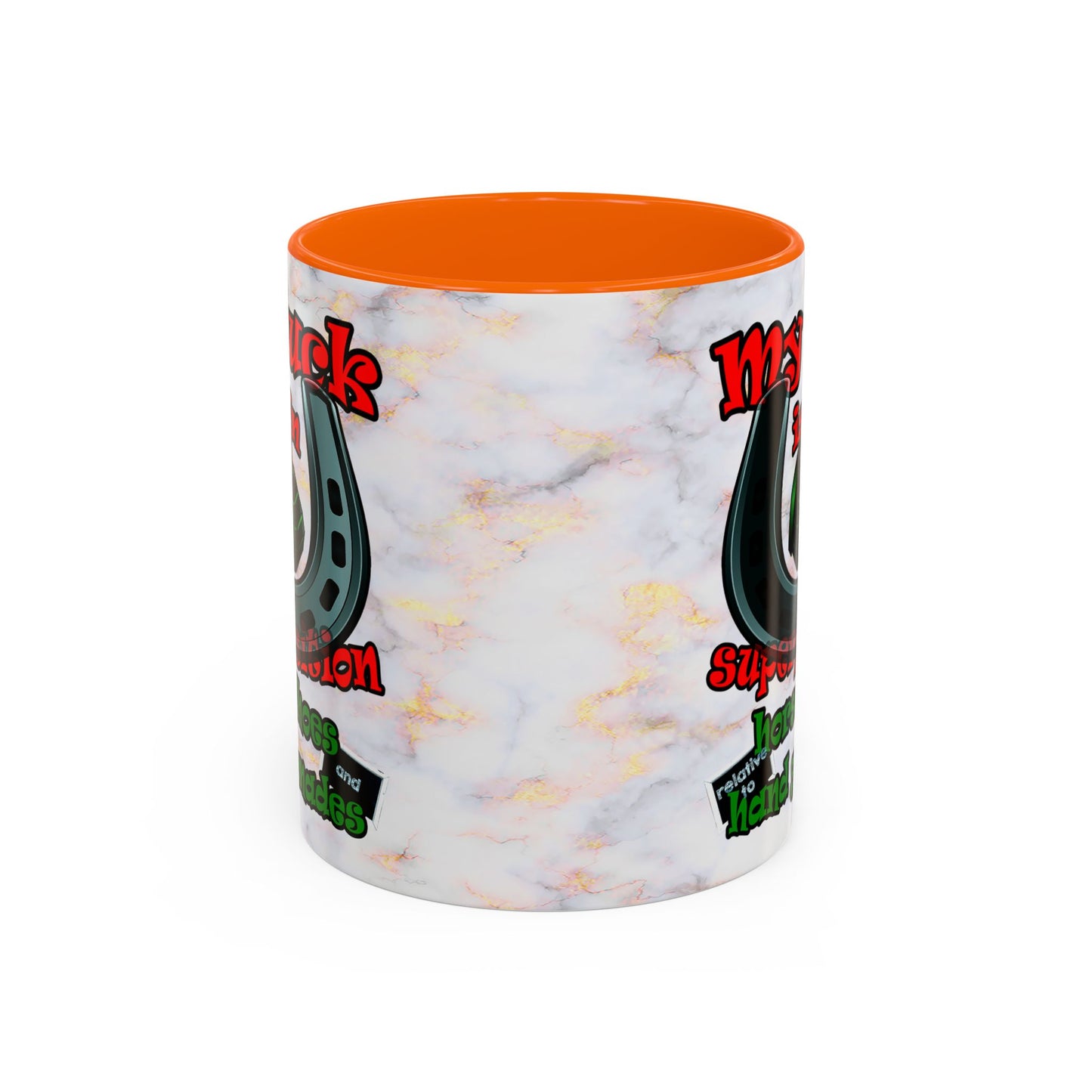 my luck - Accent Mug (white marble)