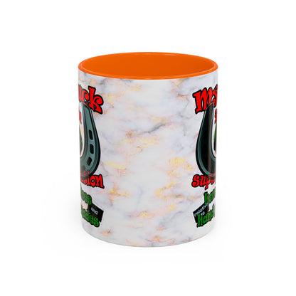 my luck - Accent Mug (white marble)