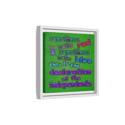 declaration of the independents - framed canvas art (green turf)