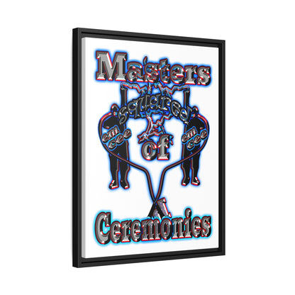 em cee squared - framed canvas art (white)