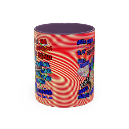 drop the beat - Accent Mug (yellow-orange wave)