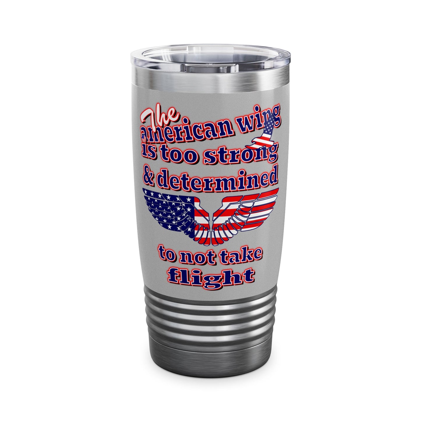 american wing - Ringneck Tumbler, 20oz (light grey)