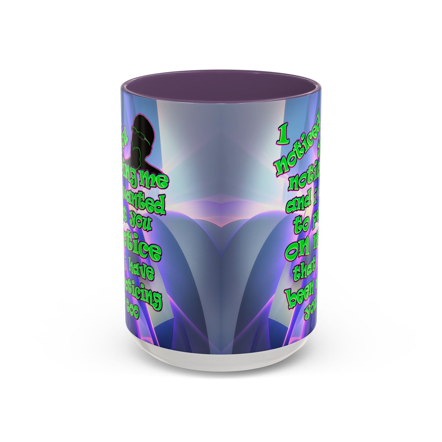 noticed you noticing - Accent Mug (grey-pink wave)