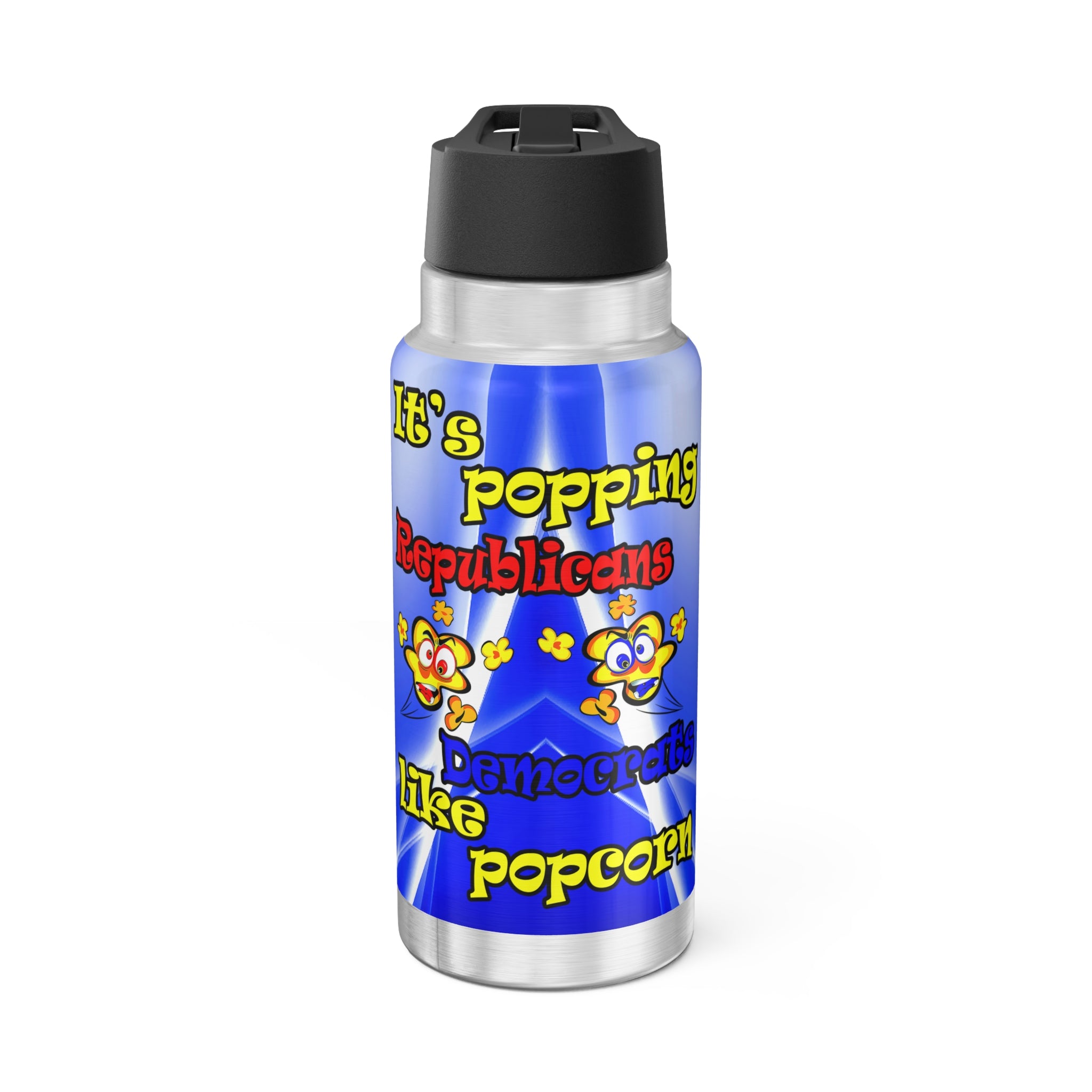popping like popcorn - Gator Tumbler, 32oz  (blue-white wave)
