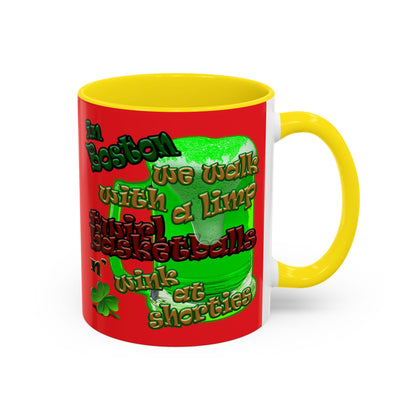 celtics logo - Accent Mug (red)