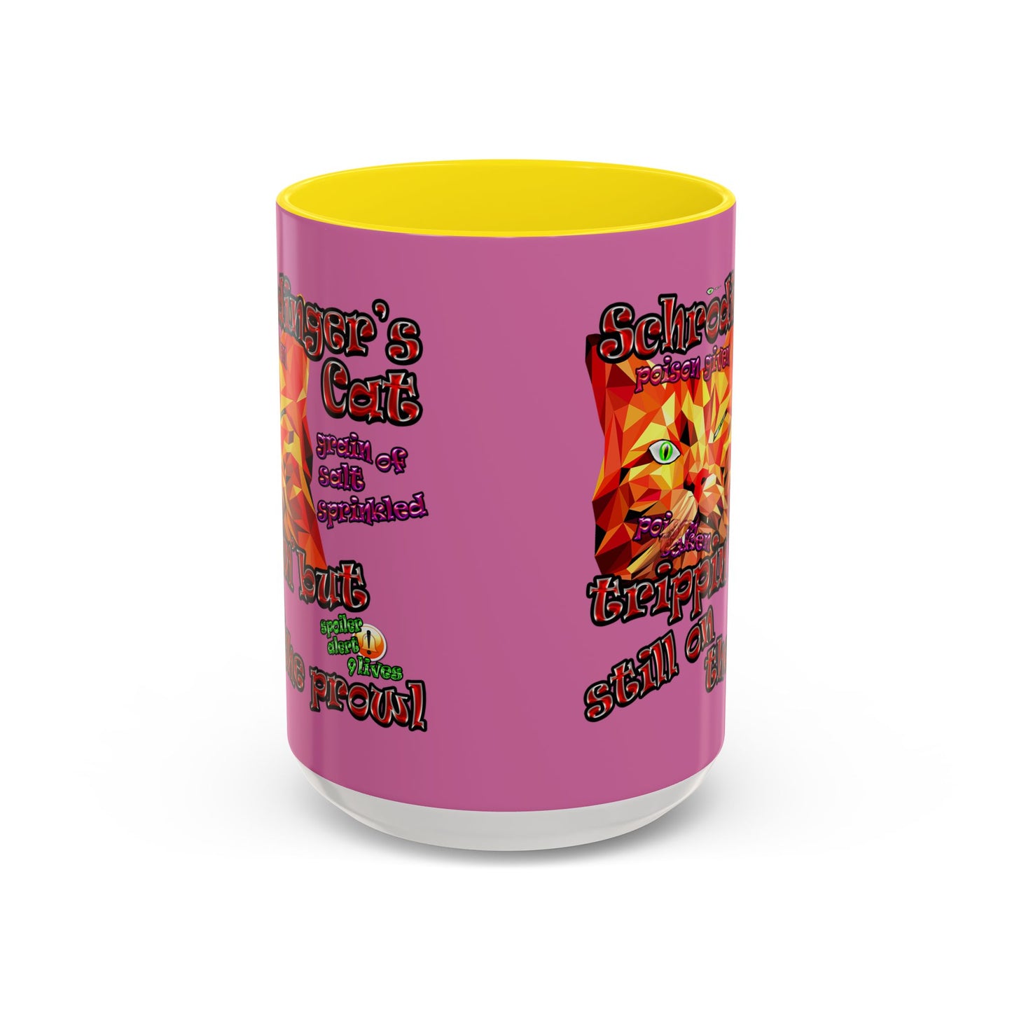 schrodinger's cat - Accent Mug (light pink)