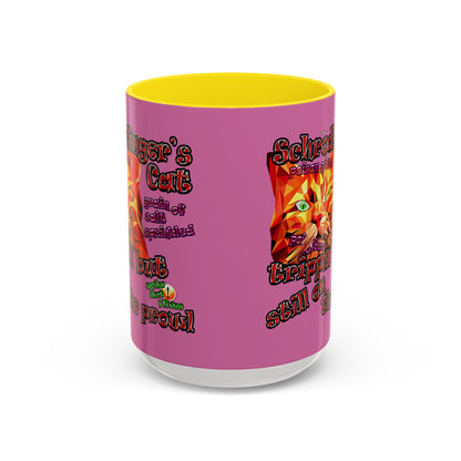 schrodinger's cat - Accent Mug (light pink)