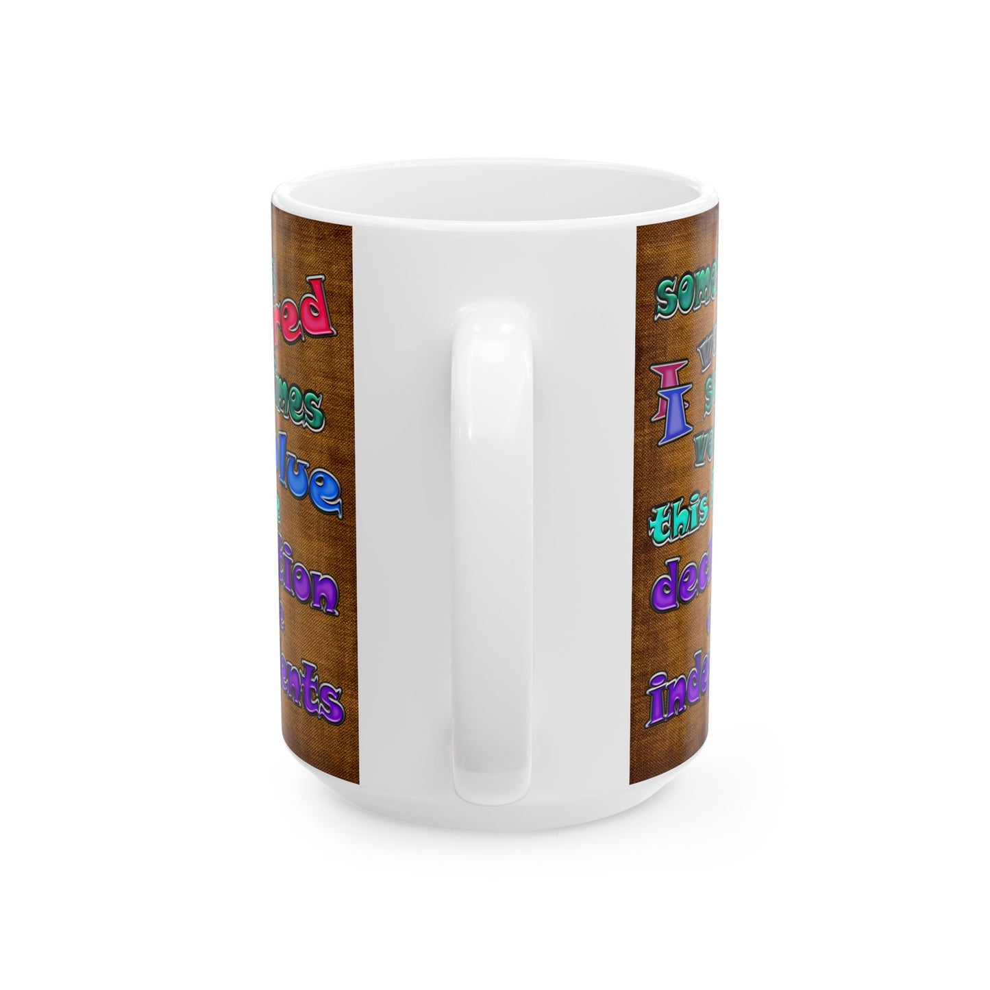 declaration of the independents - White Mug (brown papyrus)