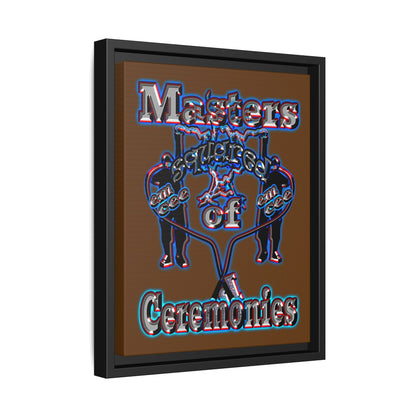 em cee squared - framed canvas art (brown)