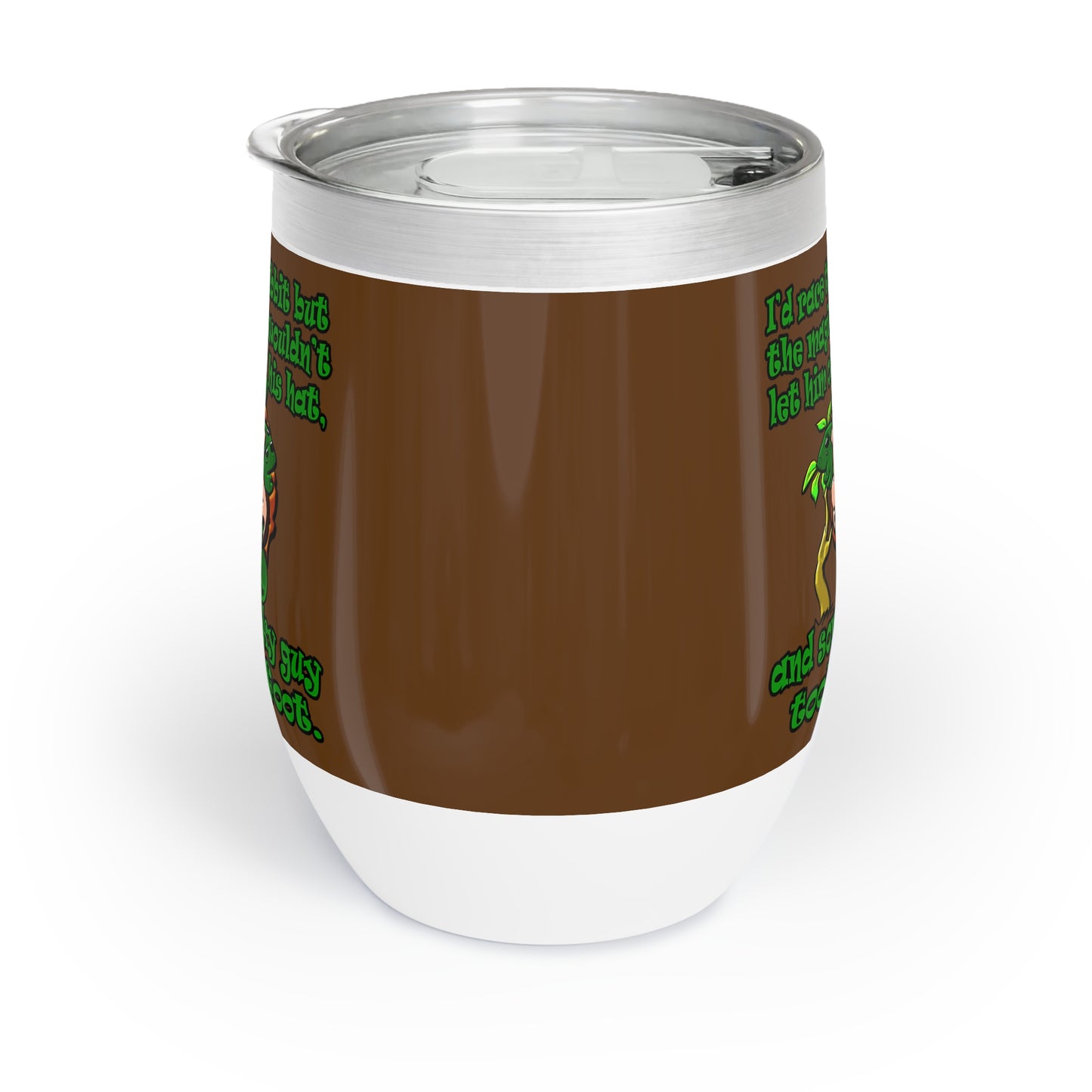turtle race - Chill Wine Tumbler (brown)