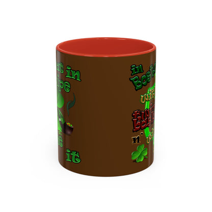 celtics logo - Accent Mug (brown)