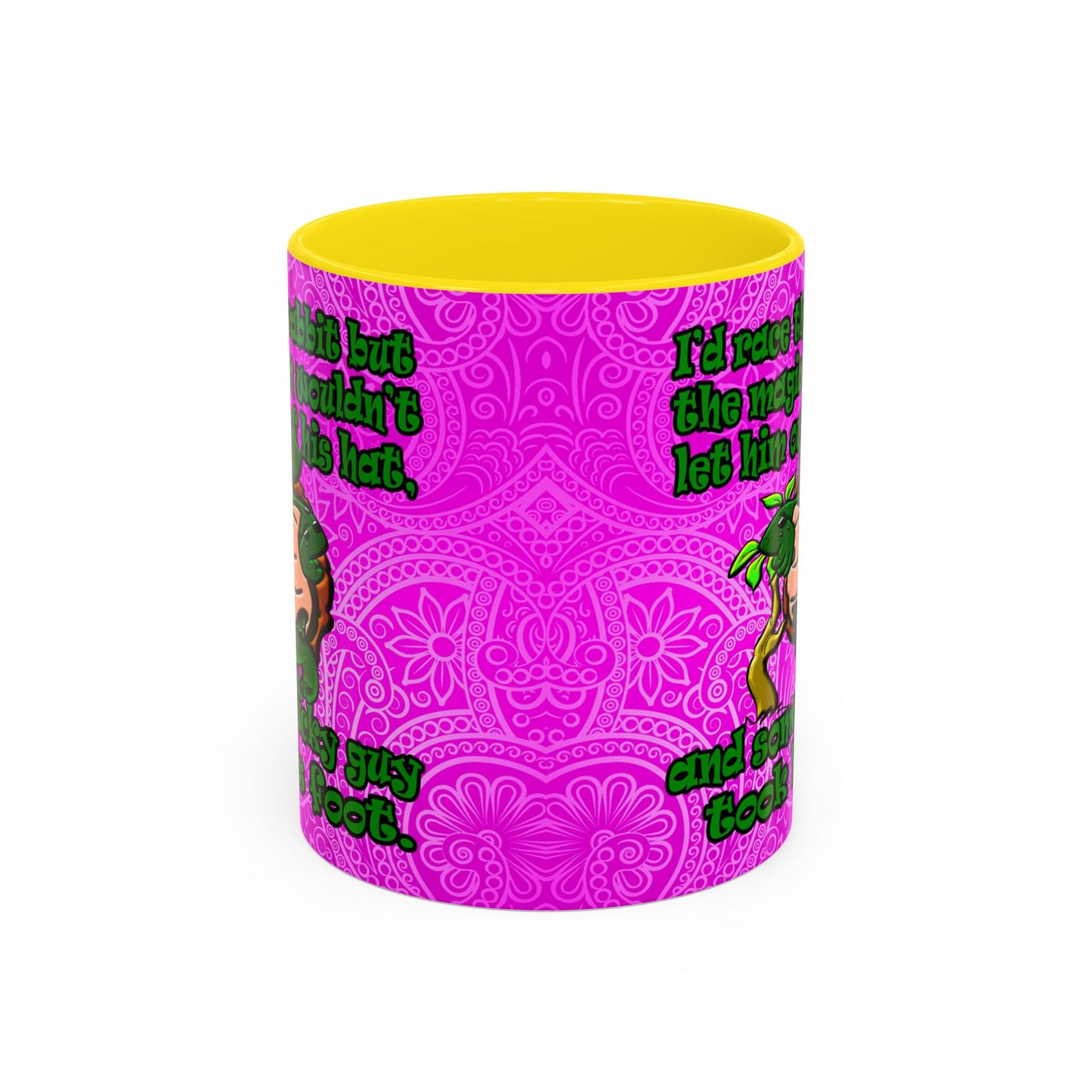 turtle race - Accent Mug (pink swirl)